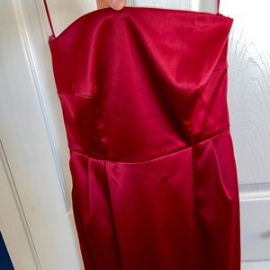 Ruby Red Sweetheart Strapless Dress